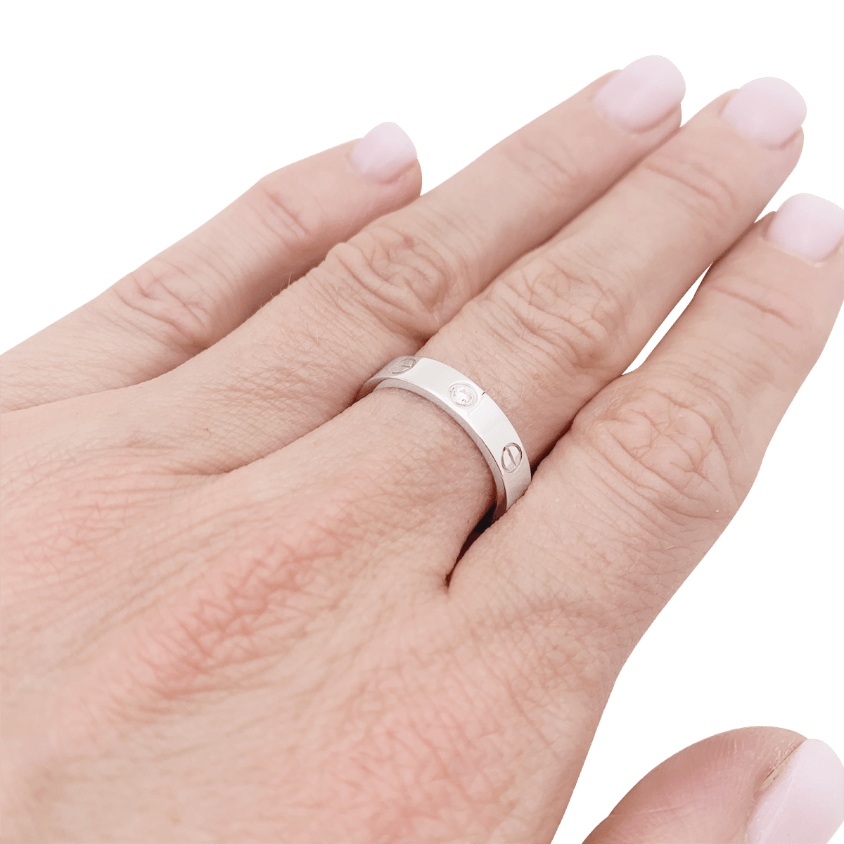 Bague Cartier "Love" or blanc, diamant. - Maison Eloe