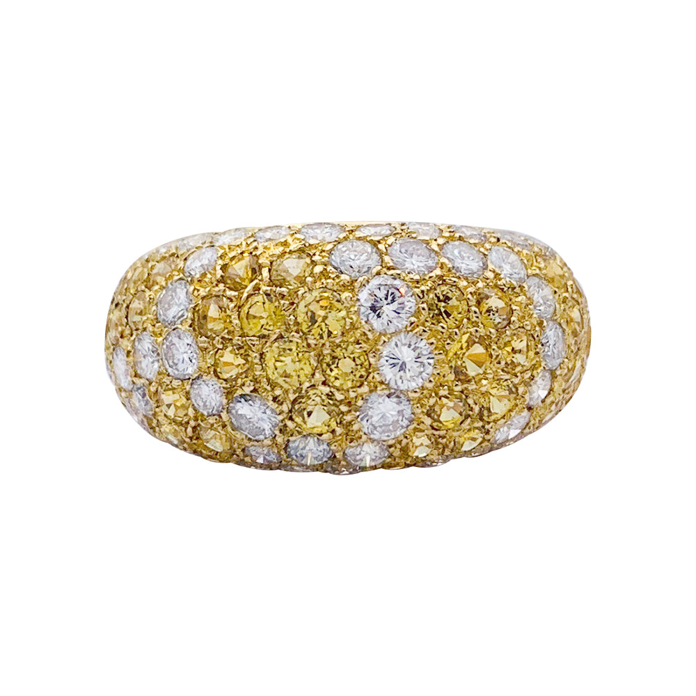 Bague Cartier, "Sauvage", en or jaune, diamants, saphirs jaunes.