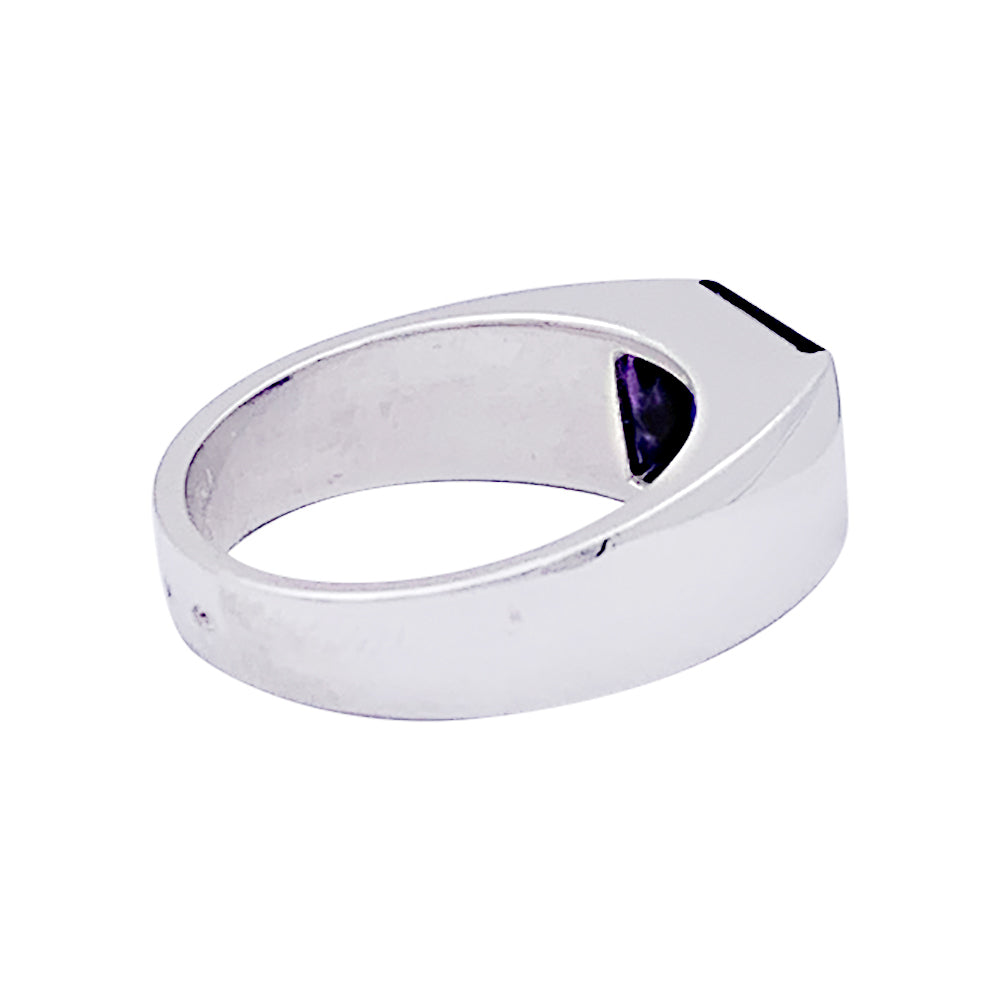 Cartier ring, "Tank", white gold, amethyst.
