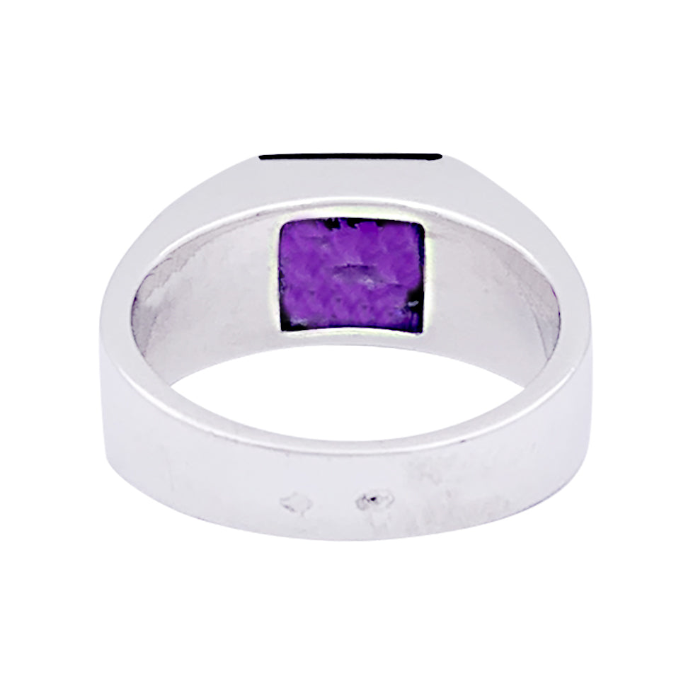 Cartier ring, "Tank", white gold, amethyst.