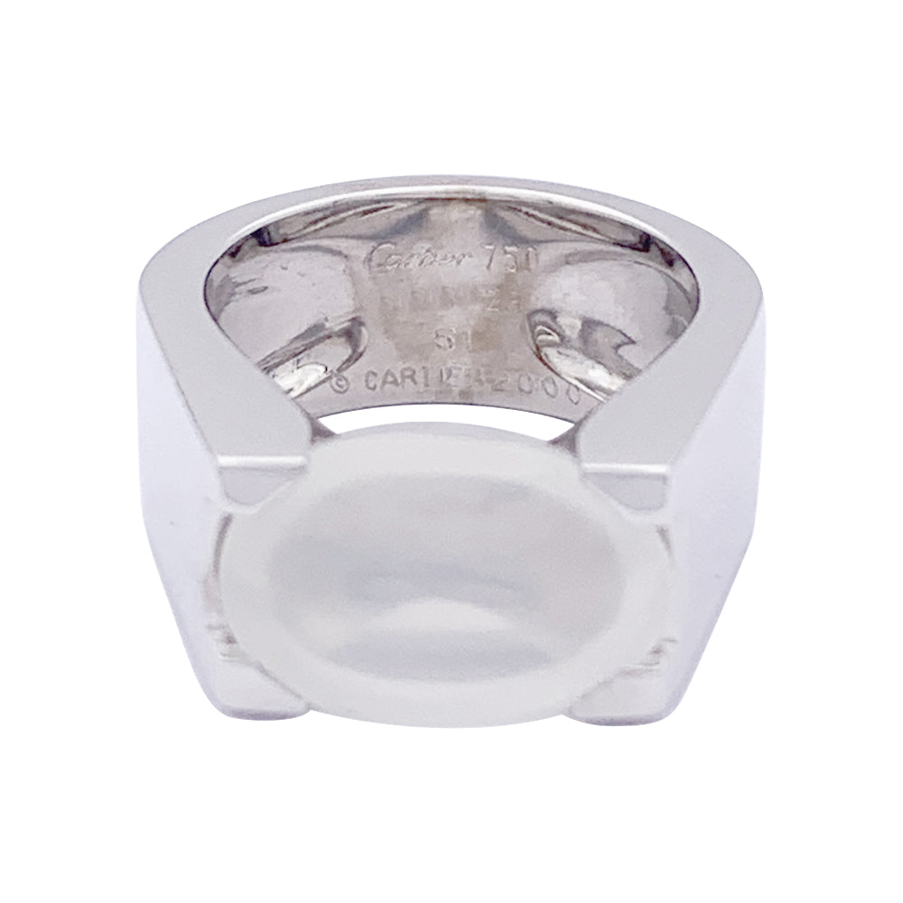 Cartier ring, "Tankissime" white gold, moonstone.