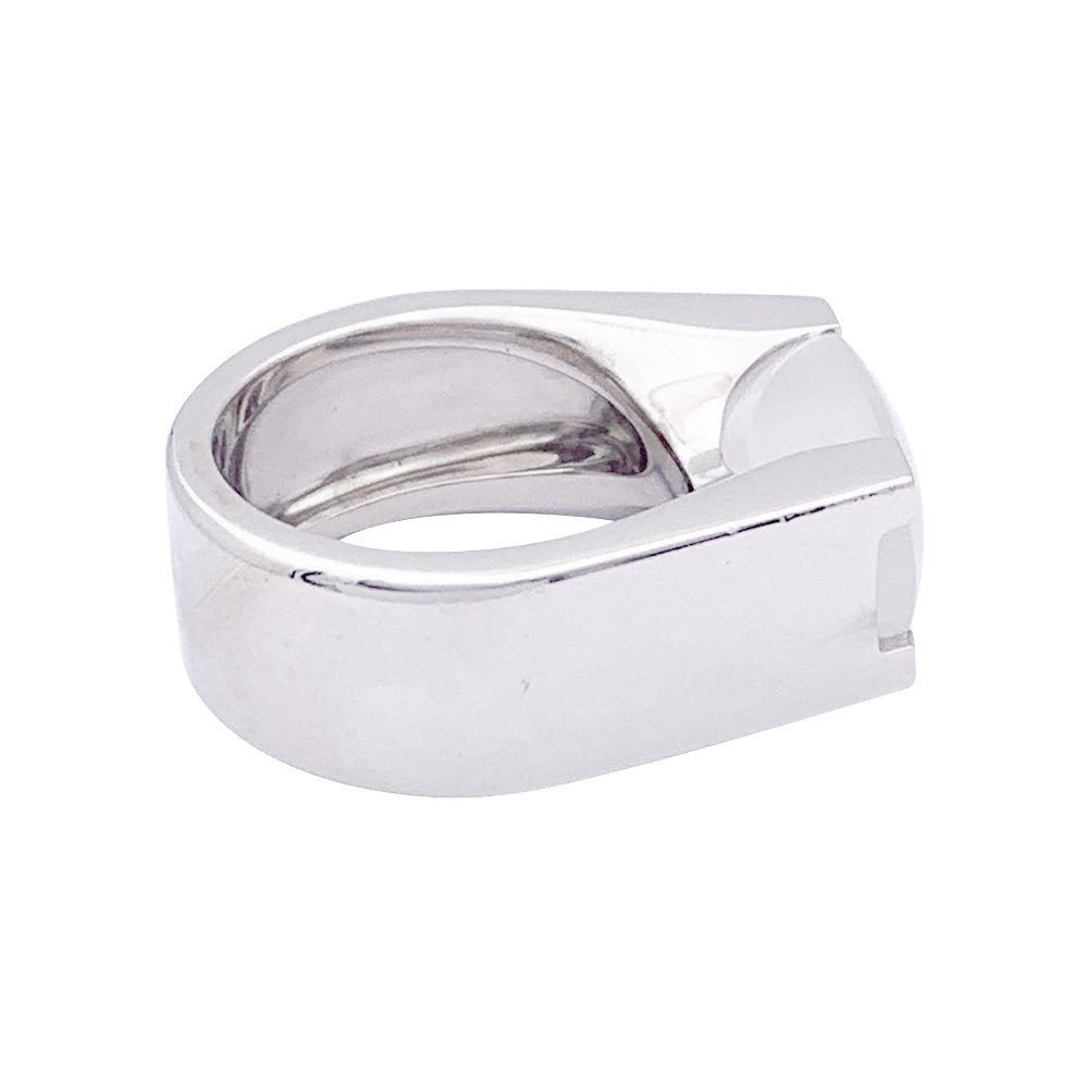 Cartier ring, "Tankissime" white gold, moonstone.