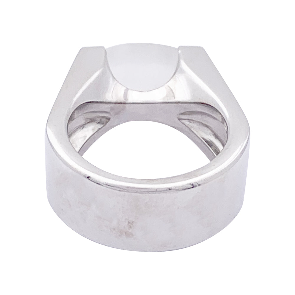Cartier ring, "Tankissime" white gold, moonstone.