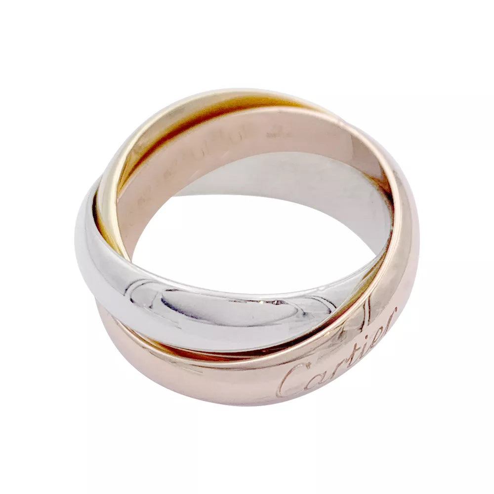 Bague Cartier "Trinity" 3 ors, grand modèle.