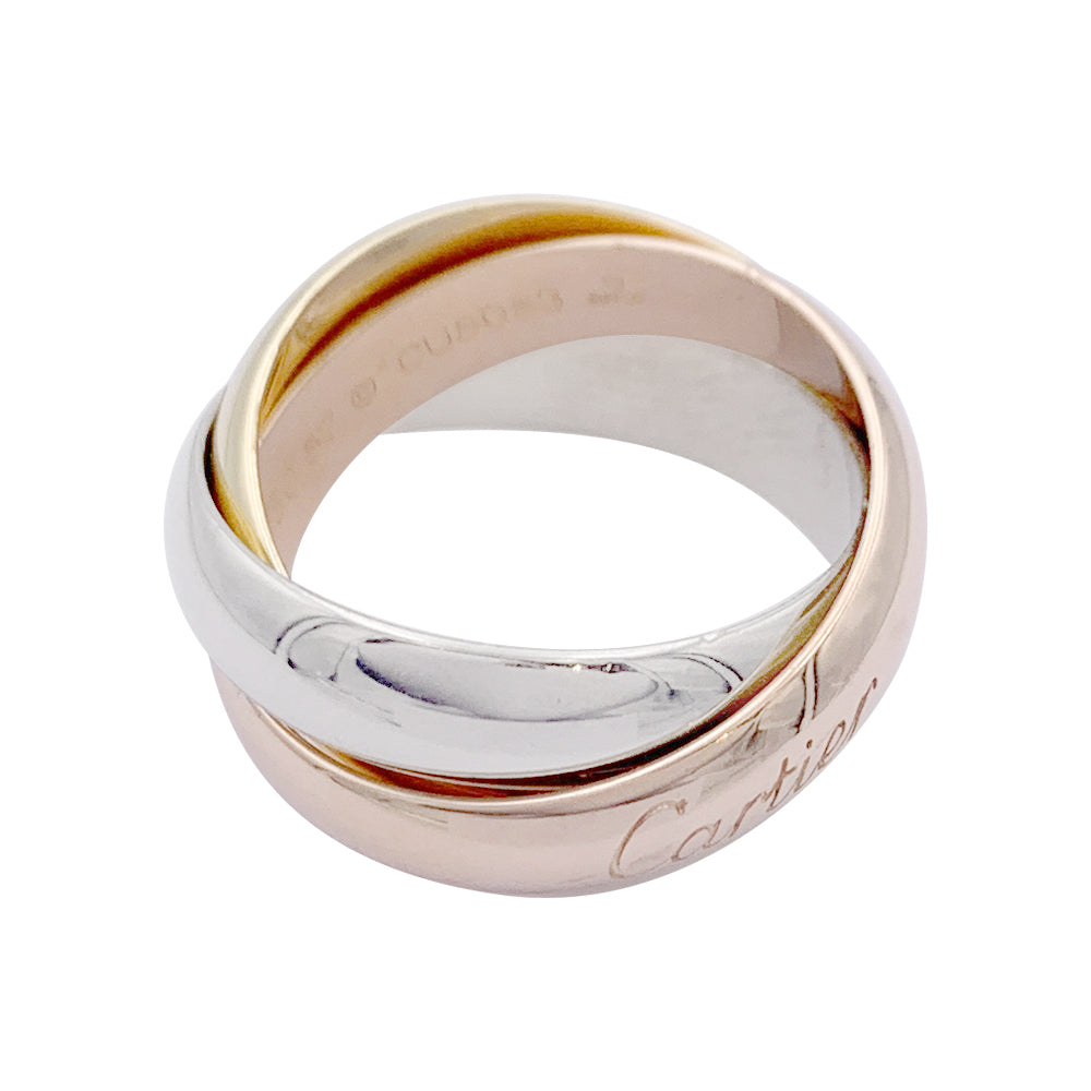 Bague Cartier "Trinity" 3 ors, grand modèle.