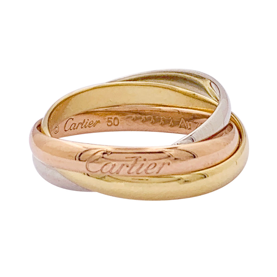 Bague Cartier "Trinity" trois ors.