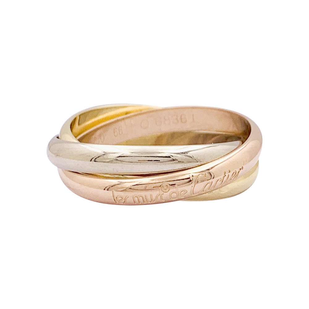 Bague Cartier "Trinity" trois ors.