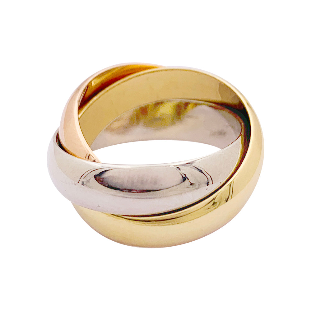 Cartier ring, "Trinity", three golds.