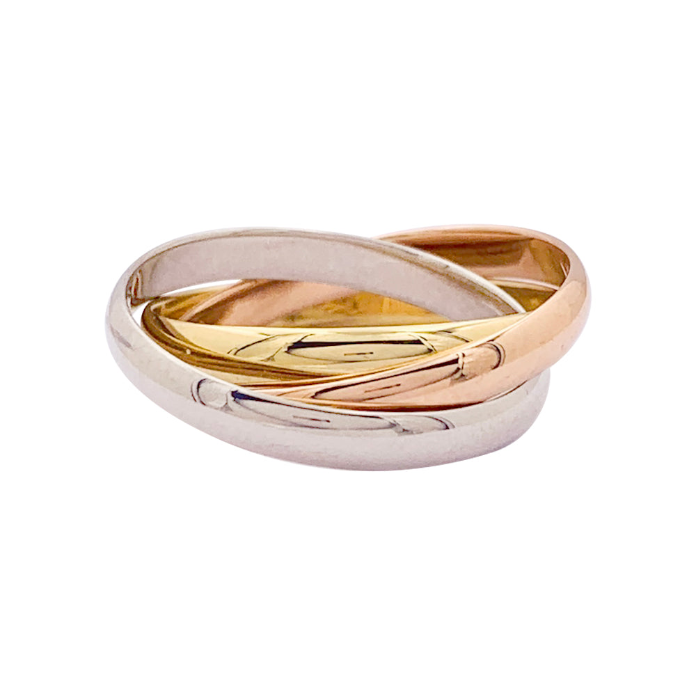 Bague Cartier "Trinity" trois ors.