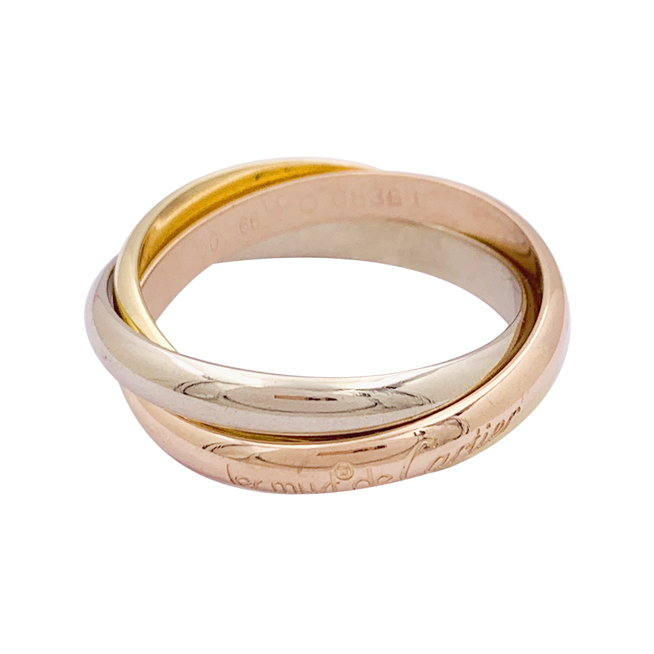 Bague Cartier "Trinity" trois ors.