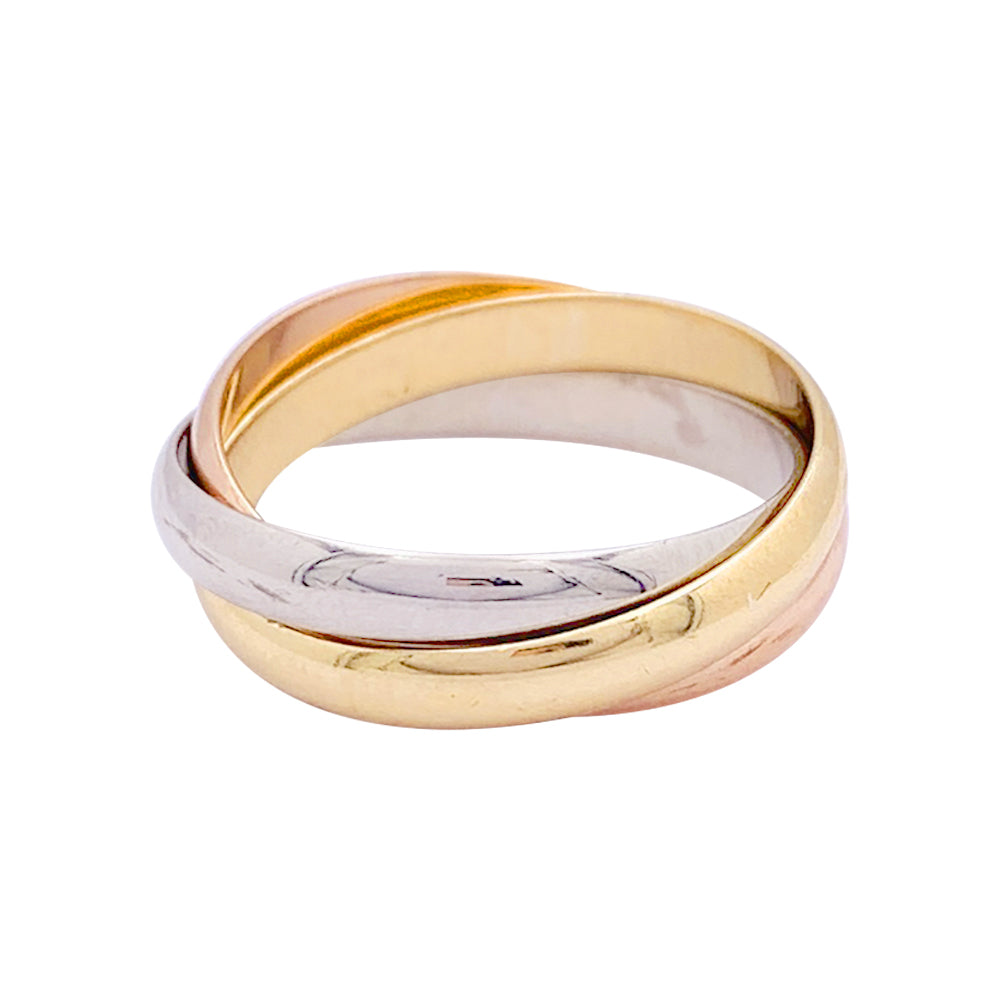Cartier ring, "Trinity", three golds.