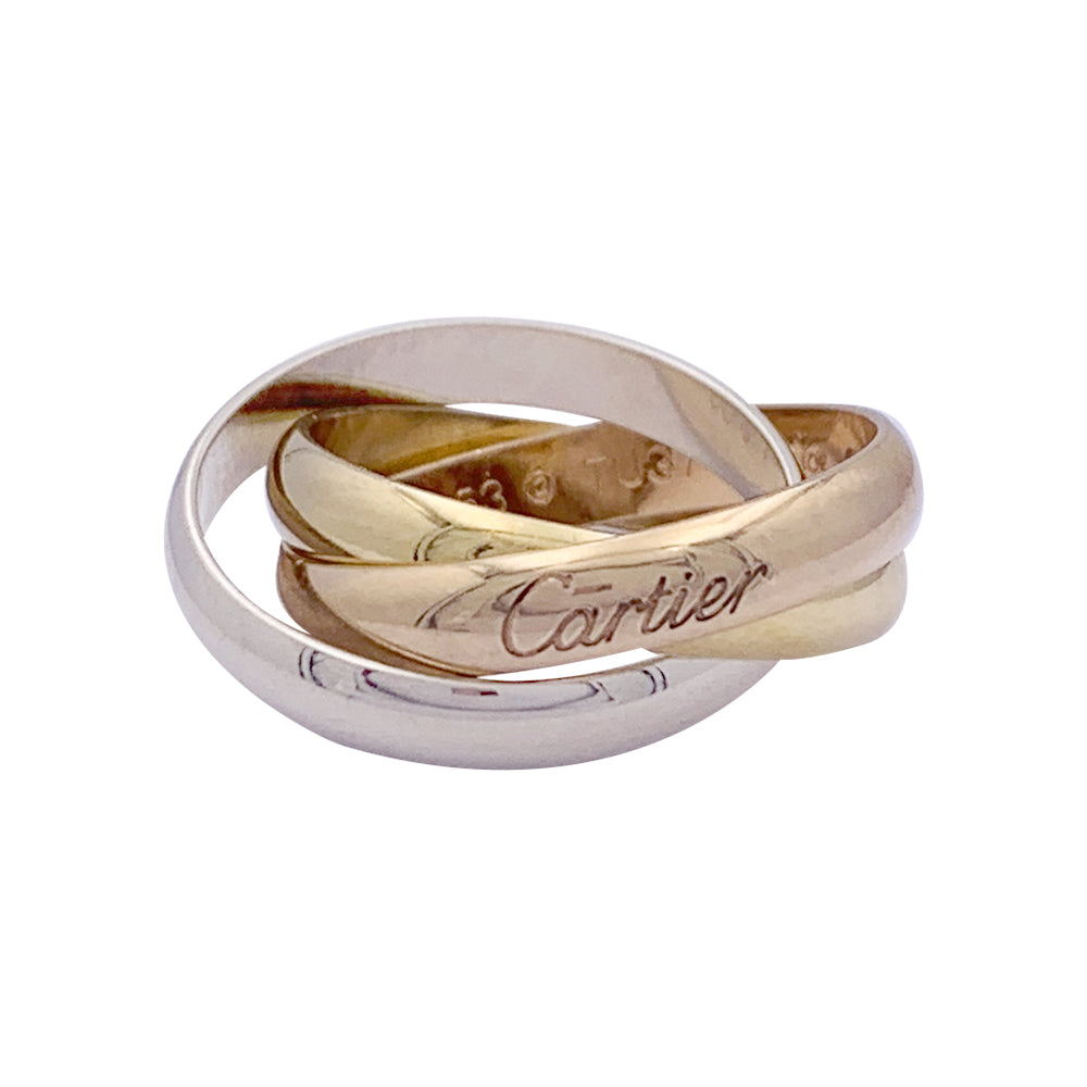 Cartier ring, "Trinity", three golds.