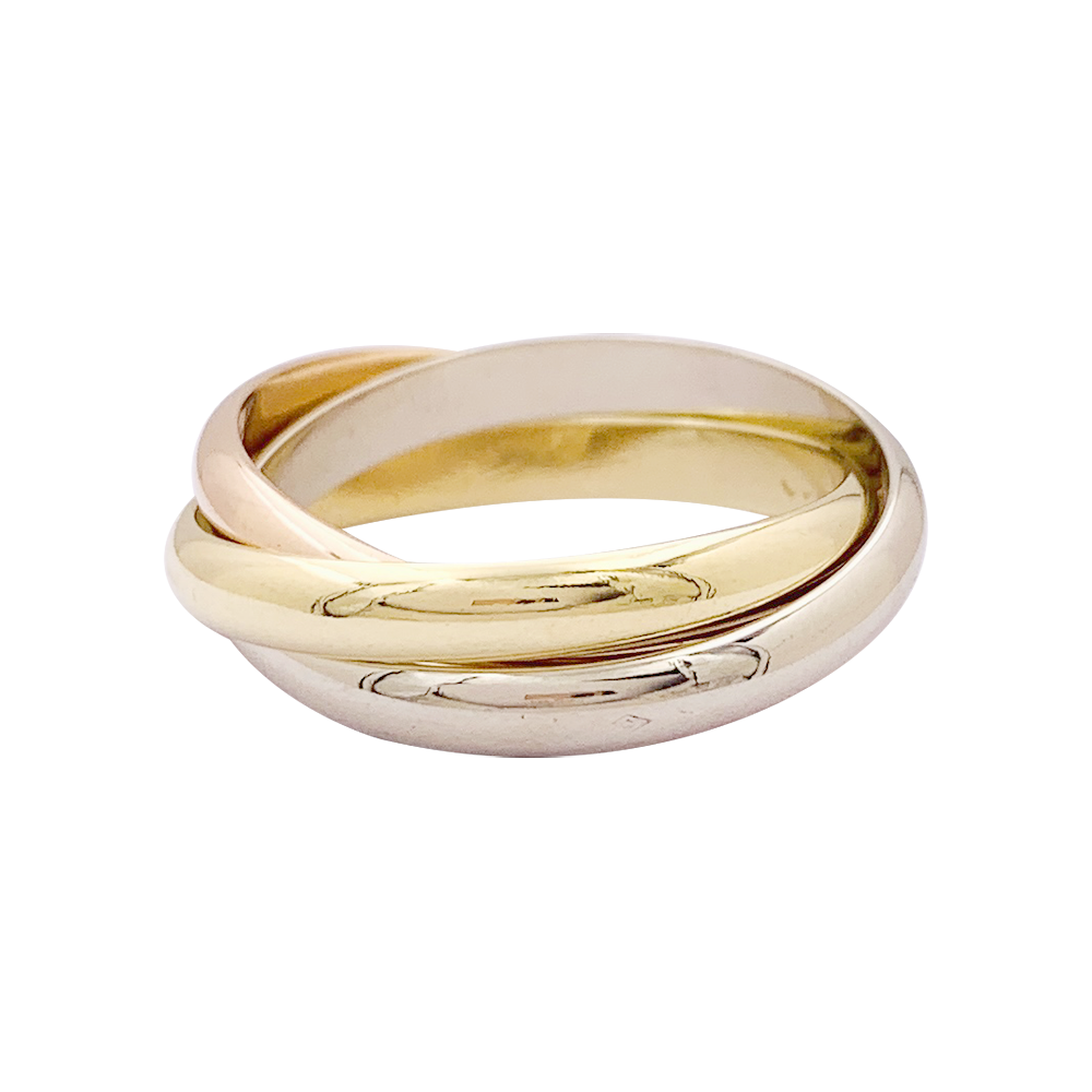 Bague Cartier "Trinity" trois ors.