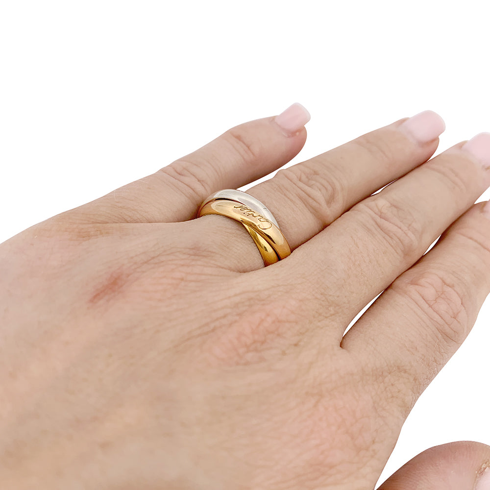 Cartier ring, "Trinity", three golds.