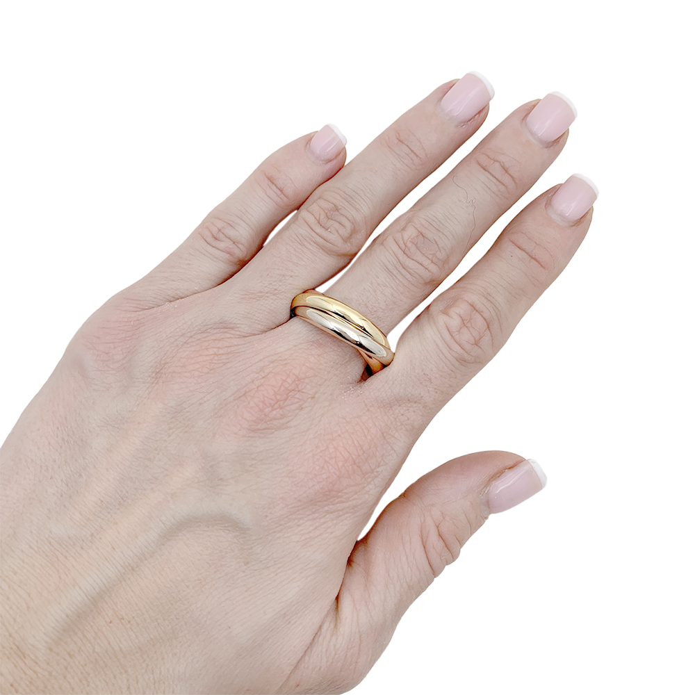 Bague Cartier "Trinity" trois ors.