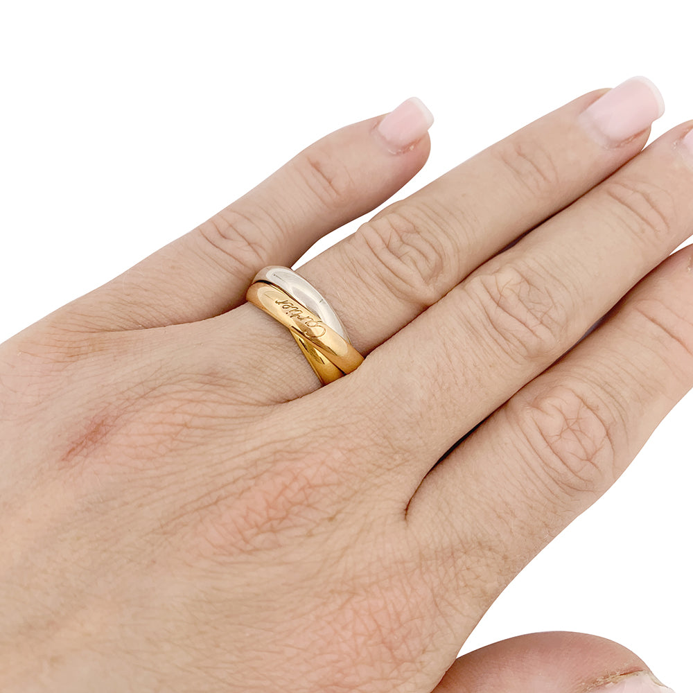 Cartier ring, "Trinity", three golds.
