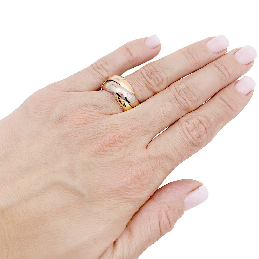 Cartier ring, "Trinity", three golds.