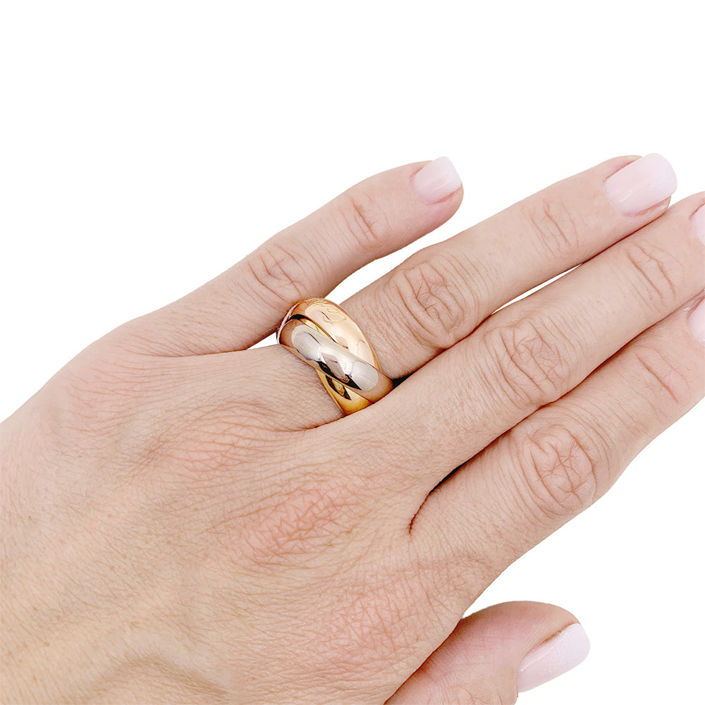 Cartier ring, "Trinity", three golds.
