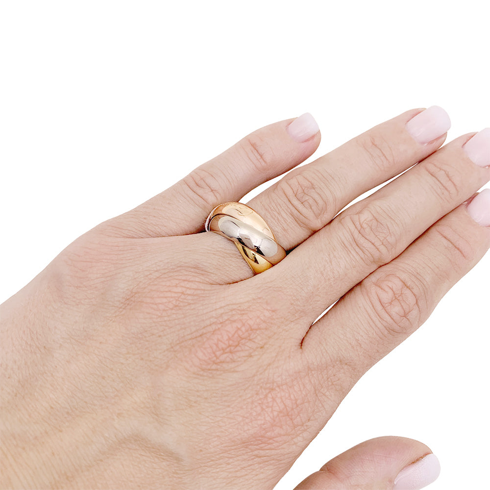 Cartier ring, "Trinity", three golds.