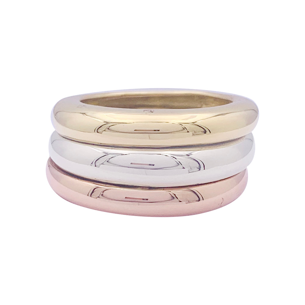 Bague Cartier "Trinity" vintage, trois ors.