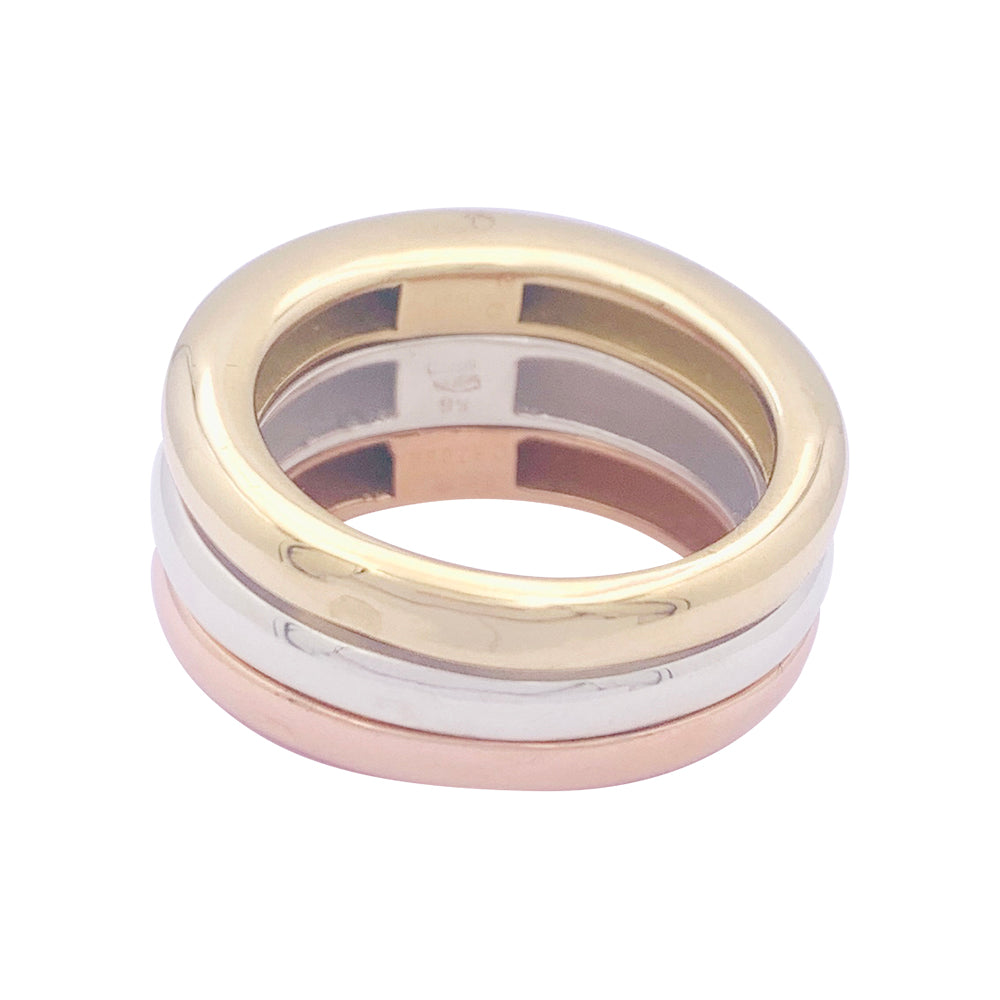 Bague Cartier "Trinity" vintage, trois ors.