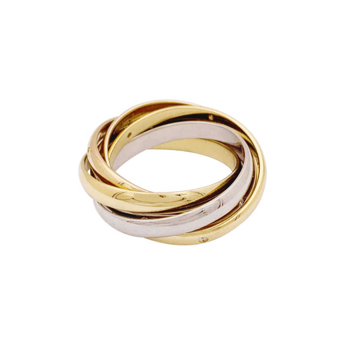 Bague Cartier "Trinity 6 anneaux" trois ors, diamants. - Maison Eloe