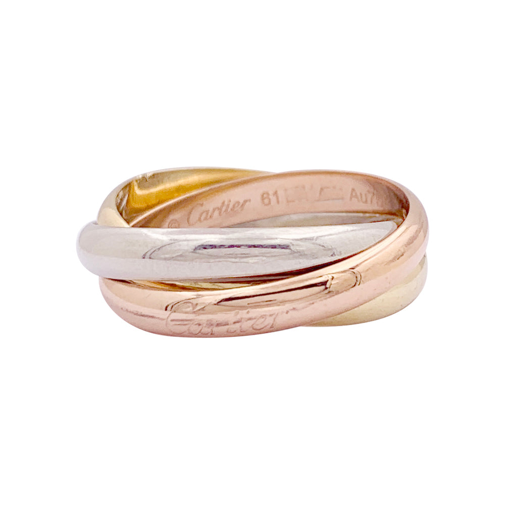 Bague Cartier, "Trinity Classique", trois ors.