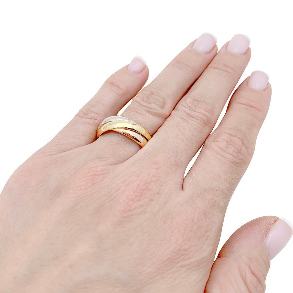 Cartier ring, "Trinity Classique", three golds.