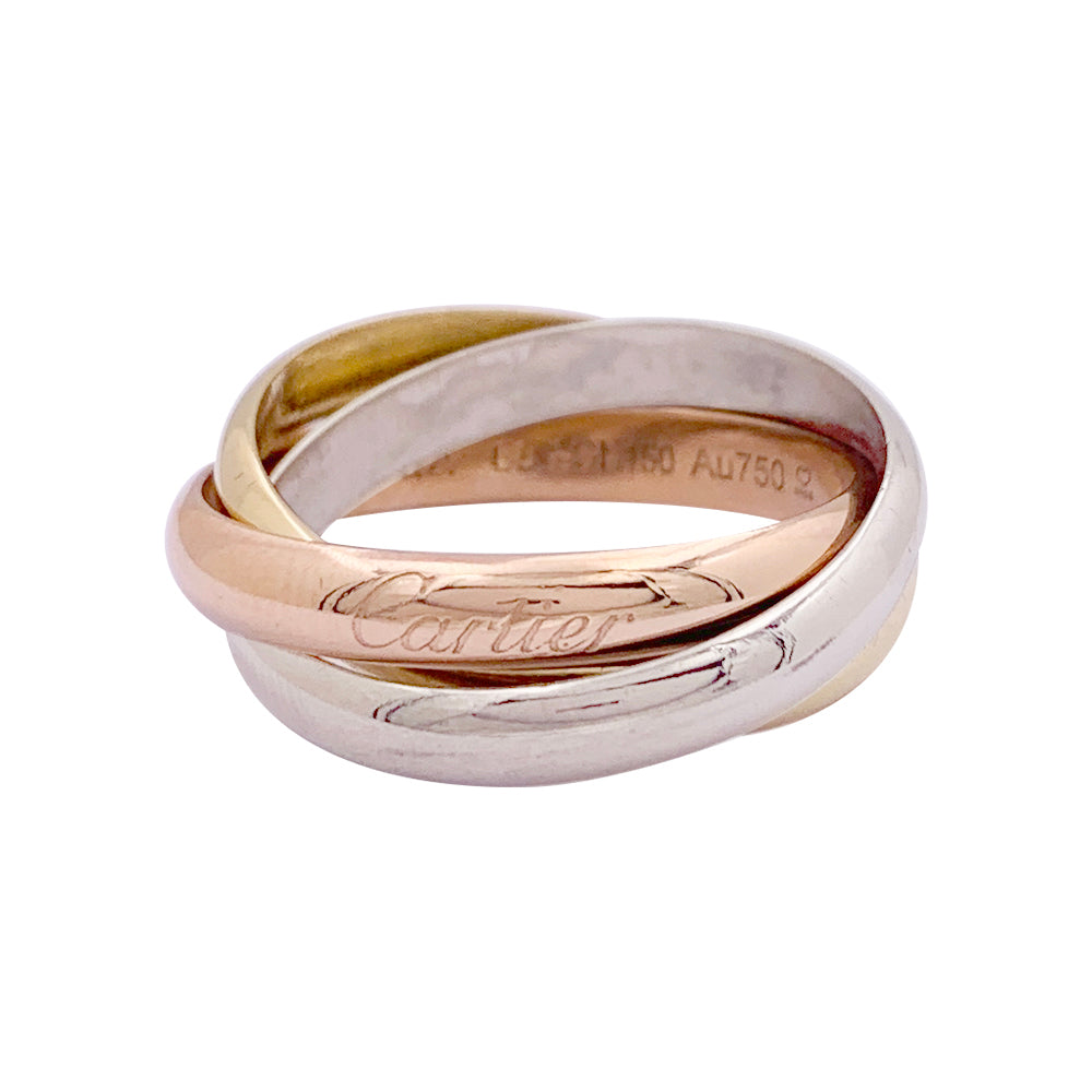 Bague Cartier, "Trinity Classique", trois ors.