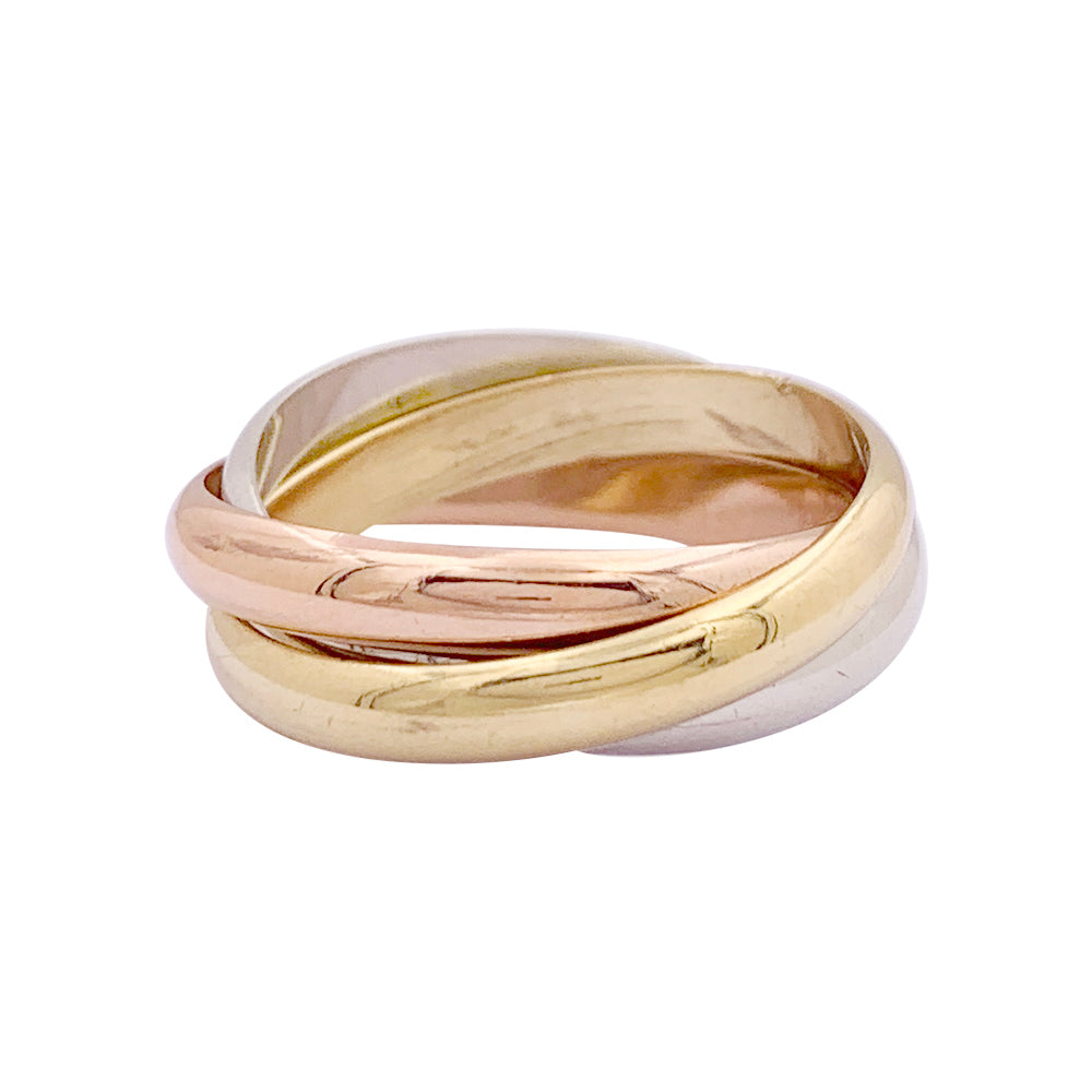 Cartier ring, "Trinity Classique", three golds.