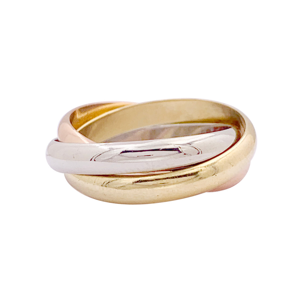 Bague Cartier, "Trinity Classique", trois ors.