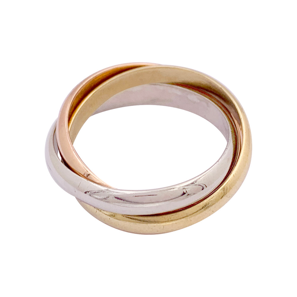 Cartier ring, "Trinity Classique", three golds.