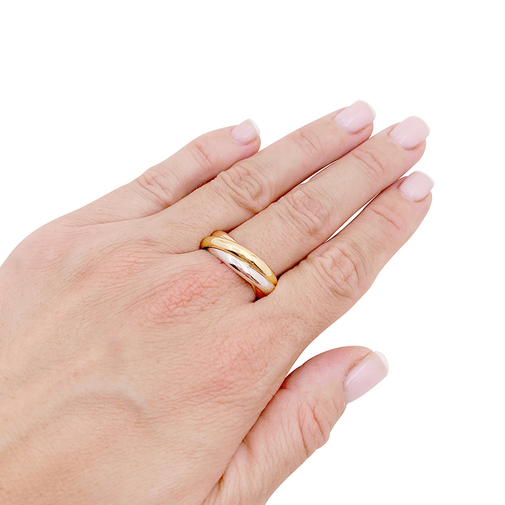 Cartier ring, "Trinity Classique", three golds.