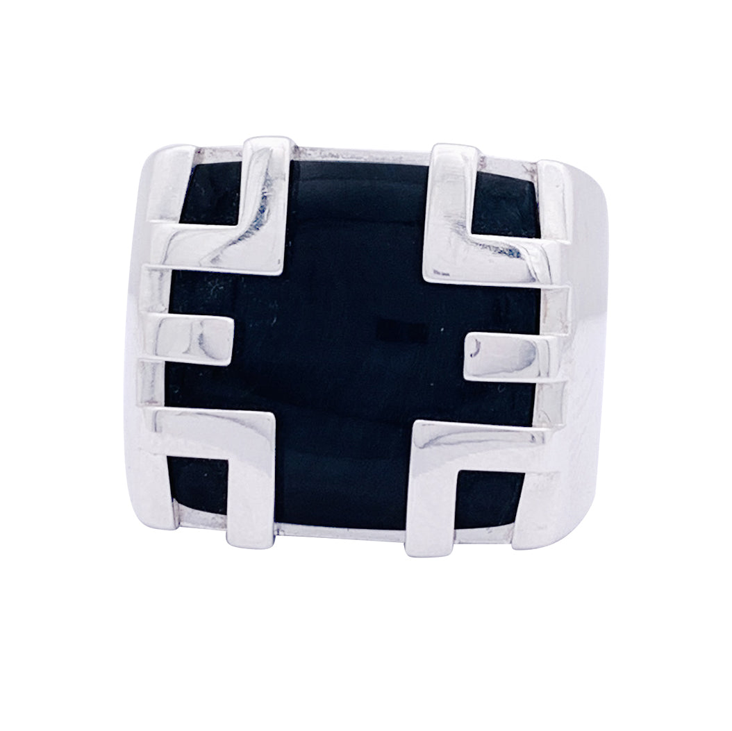 Bague Cartier, "Yijing", or blanc, oeil de faucon.