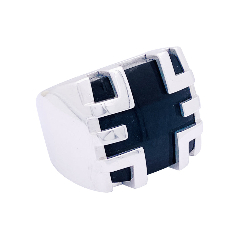 Bague Cartier, "Yijing", or blanc, oeil de faucon.