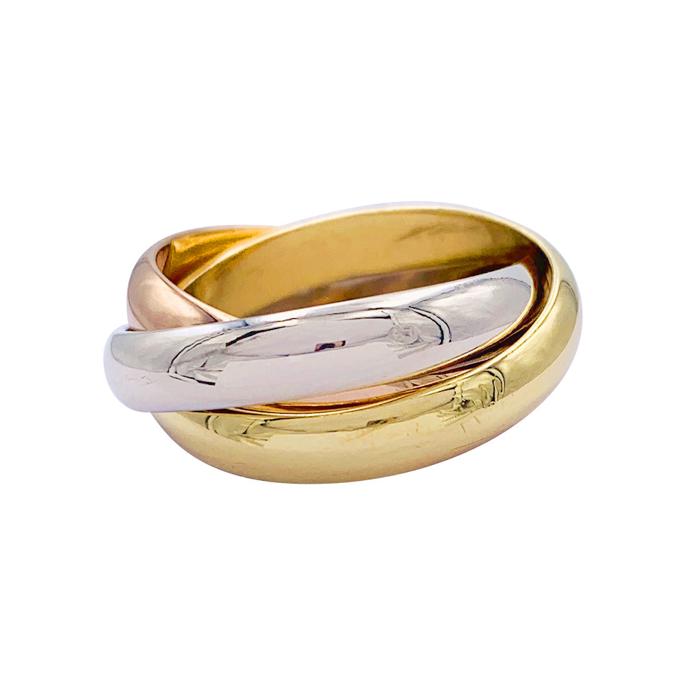 Bague Cartier, Trinity", trois ors.