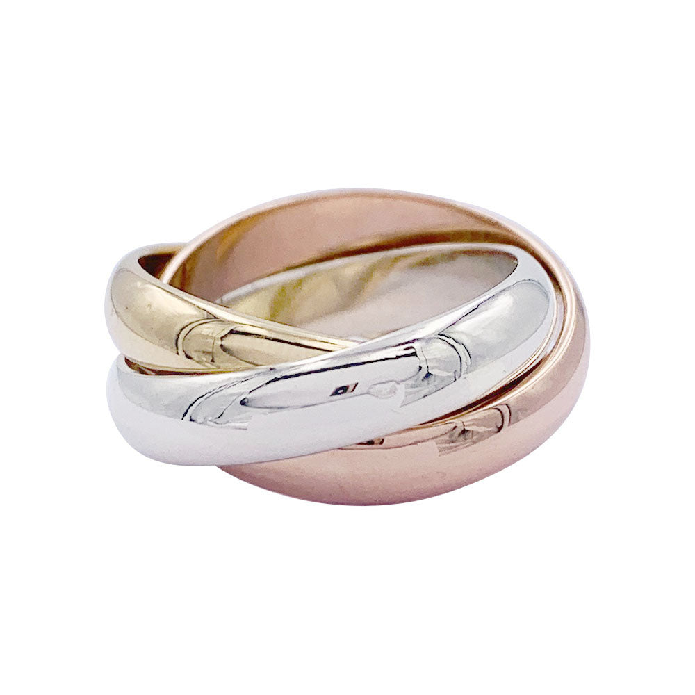 Bague Cartier, Trinity", trois ors.