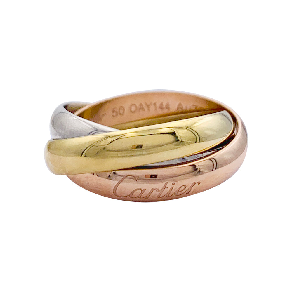 Bague Cartier, Trinity", trois ors.