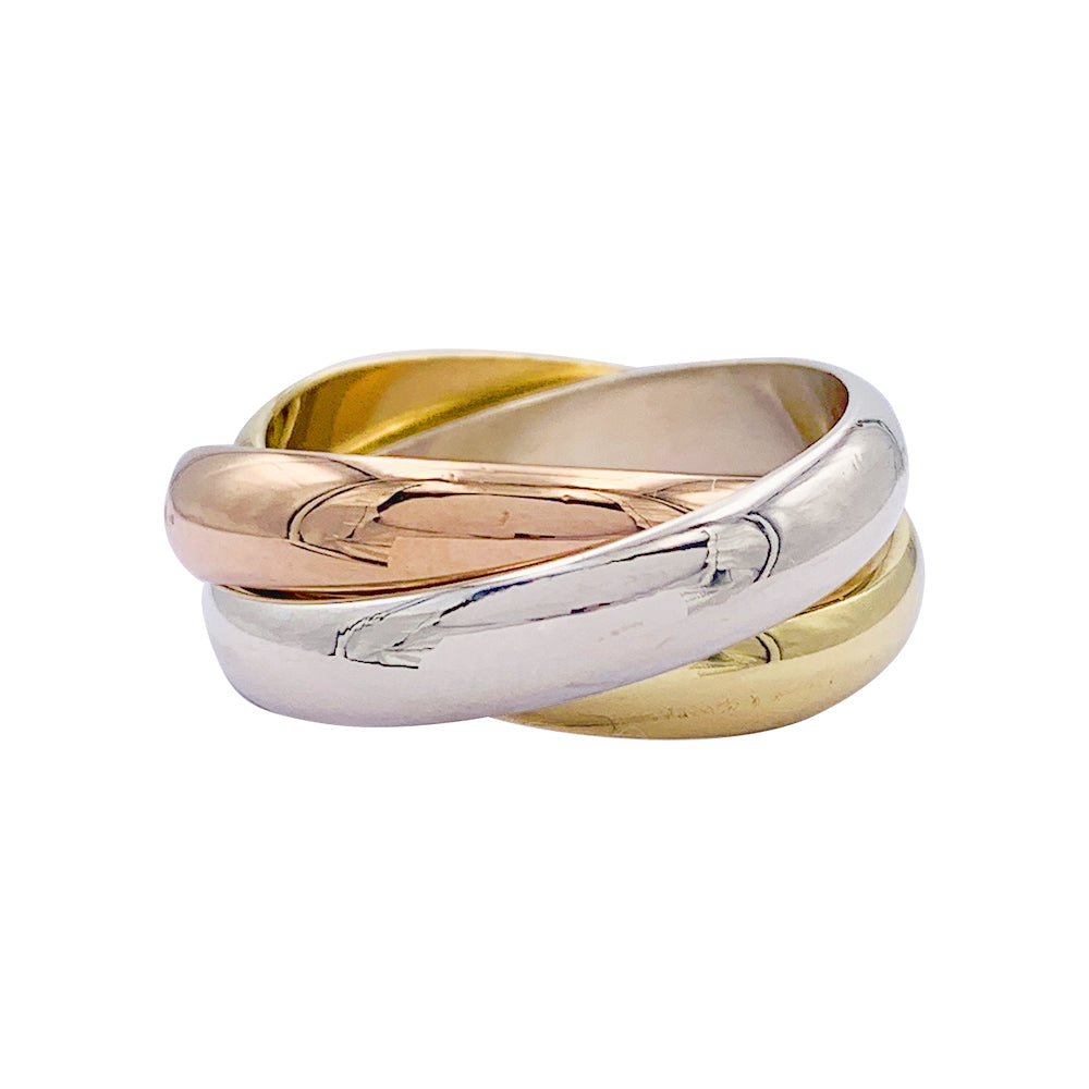 Bague Cartier, Trinity", trois ors.