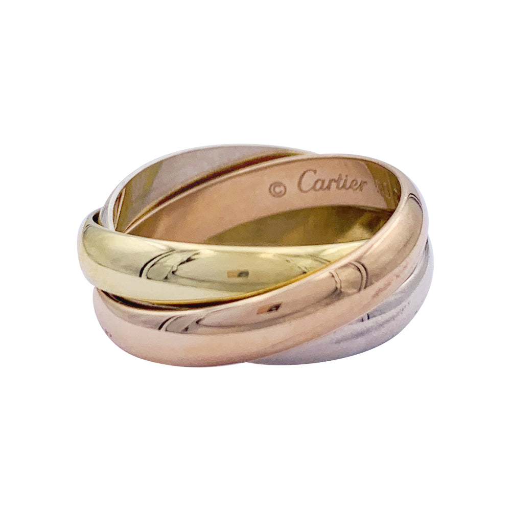 Cartier ring, Trinity", three golds.