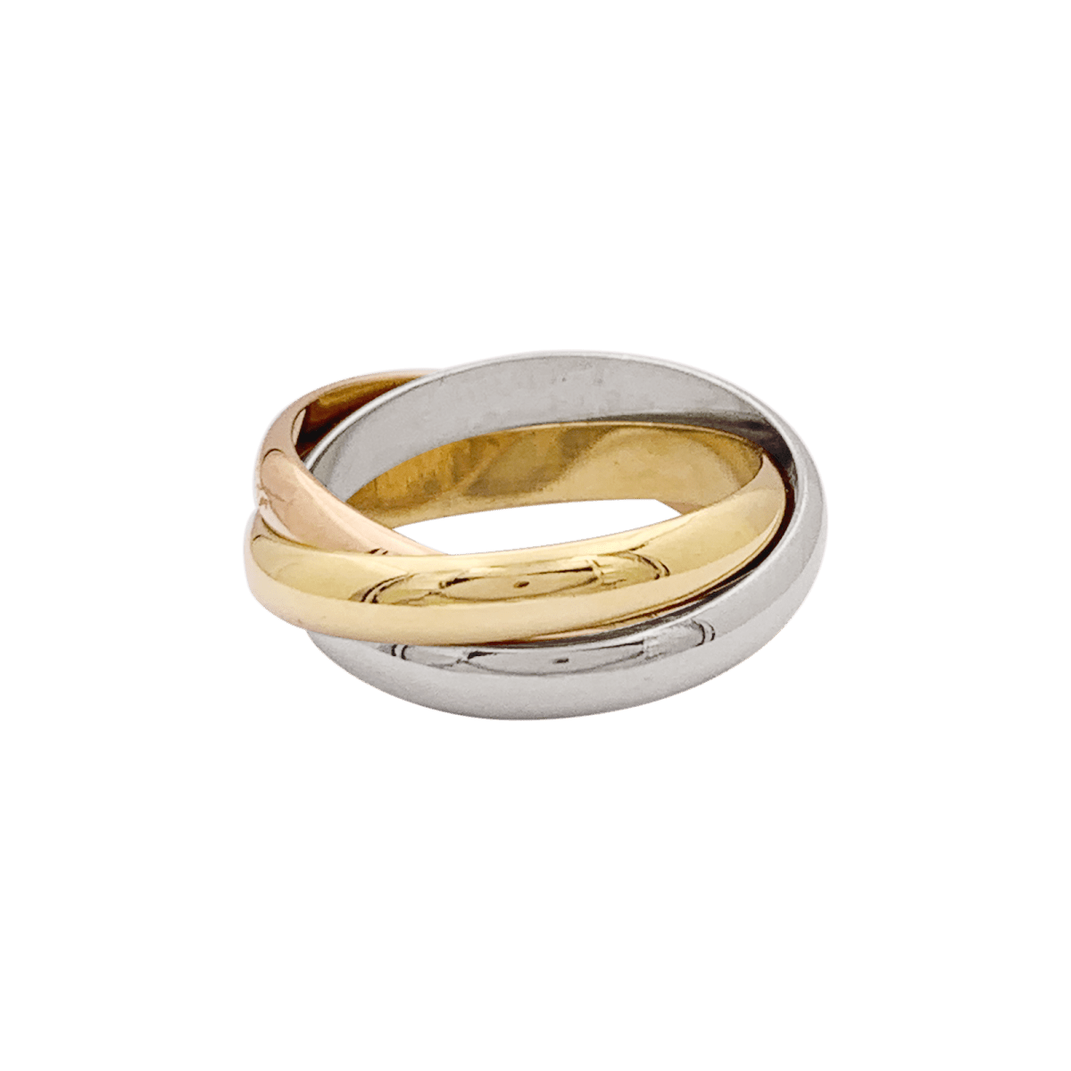 Bague Cartier, "Trinity Classique", trois ors. - Maison Eloe