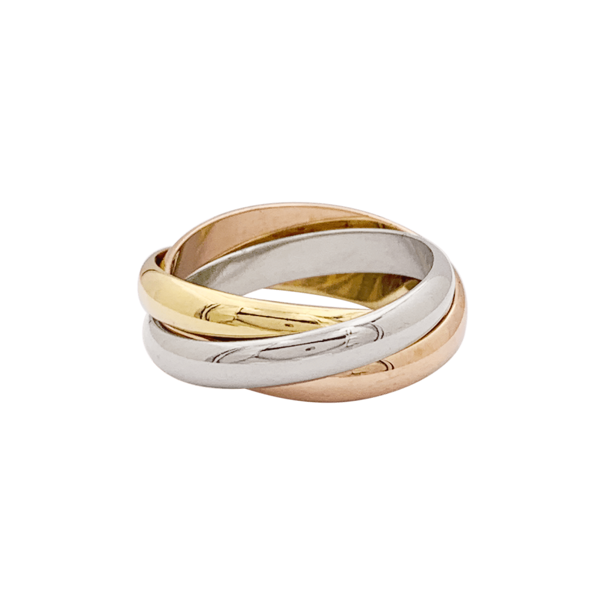 Bague Cartier, "Trinity Classique", trois ors. - Maison Eloe