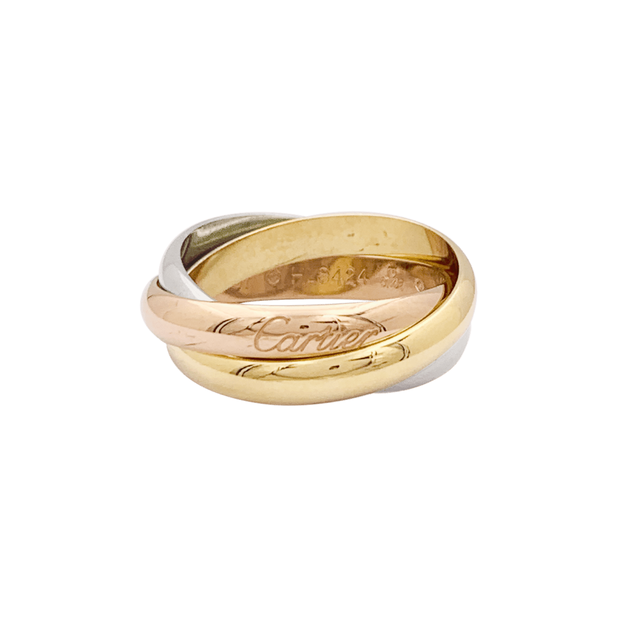 Bague Cartier, "Trinity Classique", trois ors. - Maison Eloe