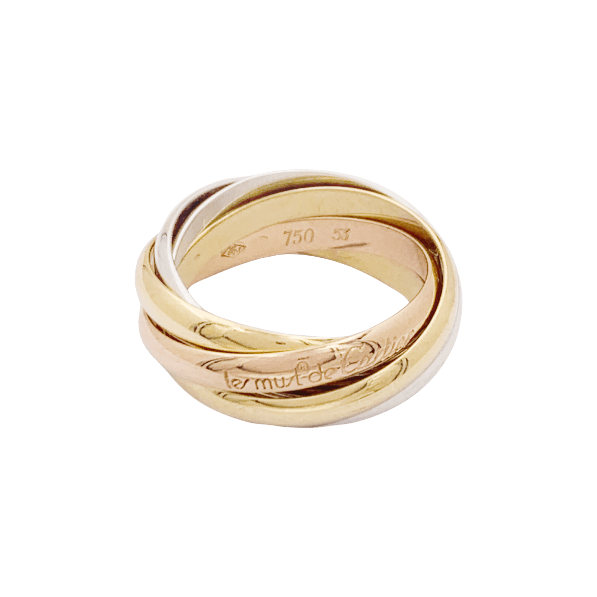 Bague Cartier, "Must de Cartier 5 anneaux", 3 ors. - Maison Eloe