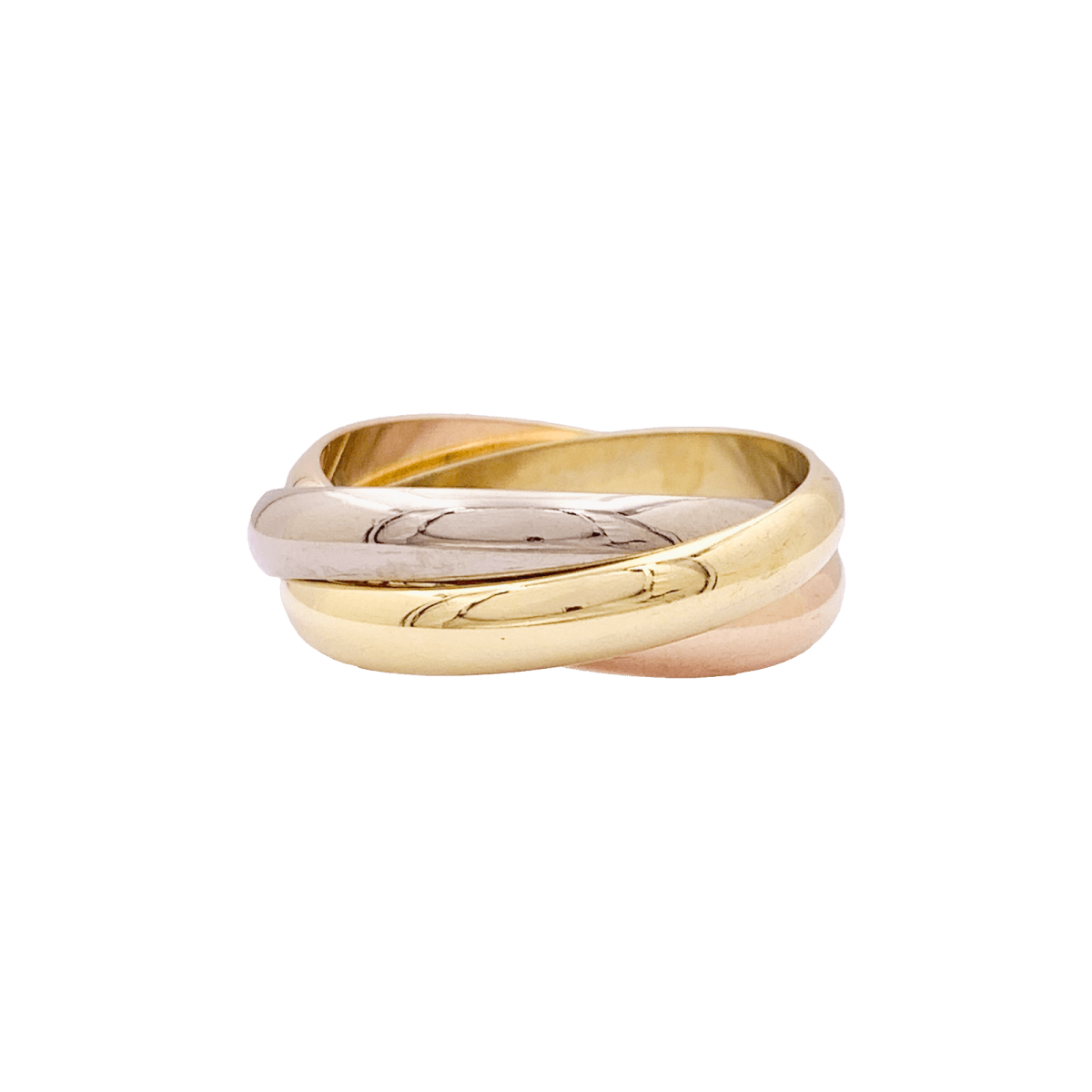 Bague Cartier, "Trinity Classique", trois ors. - Maison Eloe