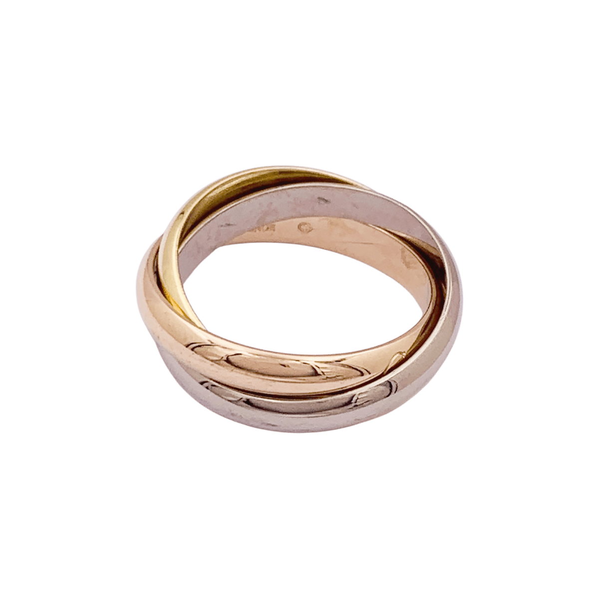 Bague Cartier, "Trinity Classique", trois ors. - Maison Eloe