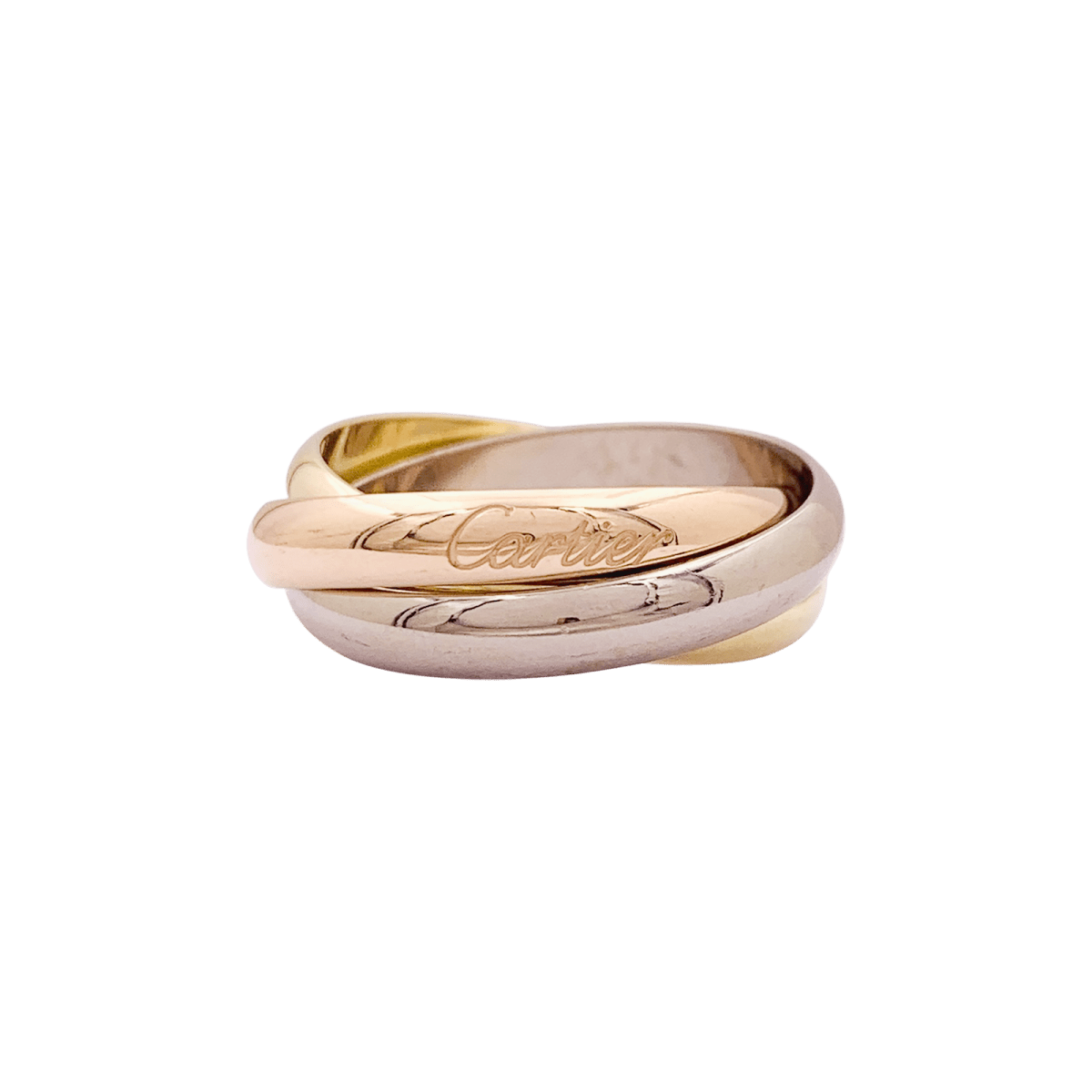 Bague Cartier, "Trinity Classique", trois ors. - Maison Eloe