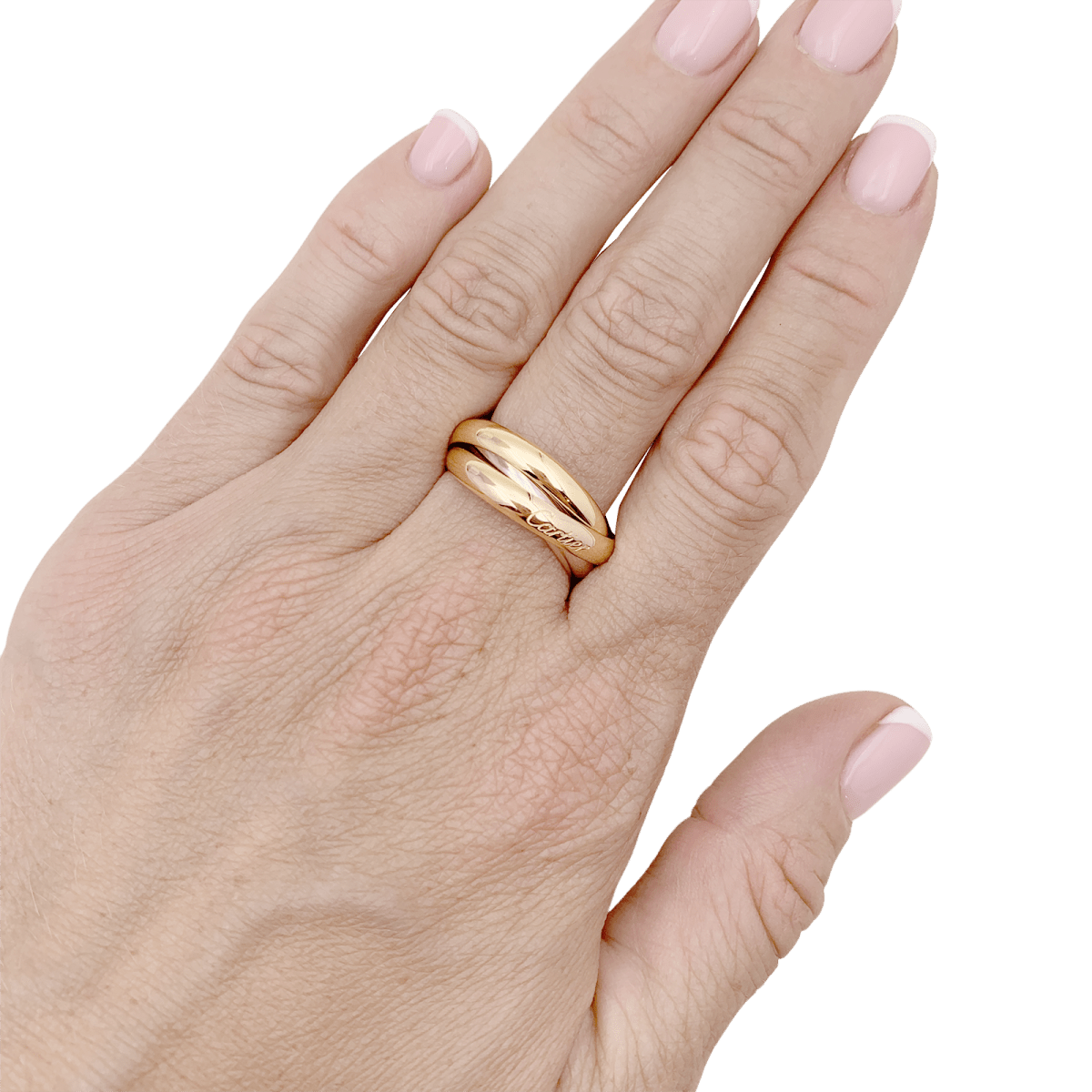 Bague Cartier, "Trinity Classique", trois ors. - Maison Eloe