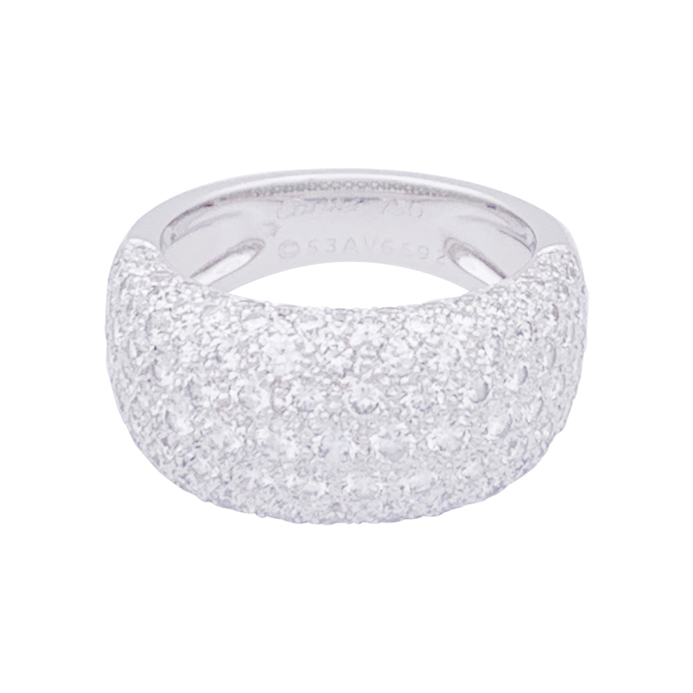 Bague Cartier or blanc, diamants "Nouvelle Vague".