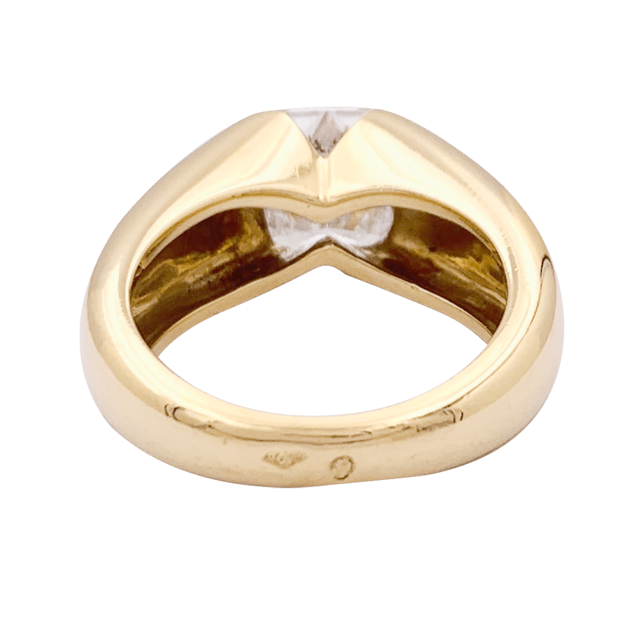 Bague Cartier or jaune, diamant 2,05 carats. - Maison Eloe